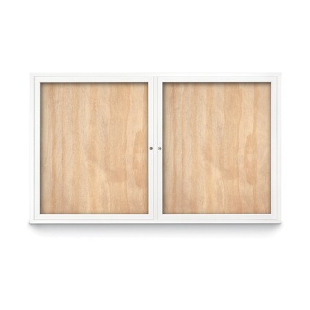United Visual Products Slim Enclosed Corkboard, 11"x13-1/2", Black Alum Frame/Keylime UVEB1113-BLACK-KEYLIME